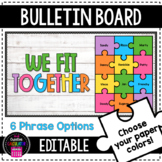 Jigsaw Puzzle Piece Bulletin Board Craft - [EDITABLE]