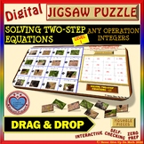 Jigsaw Puzzle: Solve 2-step equation (All Operations-INTEG