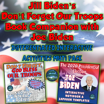 Preview of Jill Biden's Don't Forget Our Troops Book Companion with Joe Biden Activities