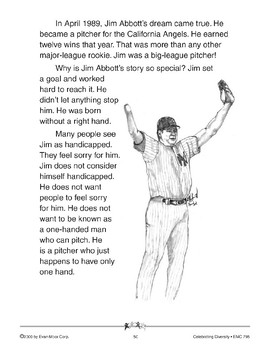 Jim Abbott: Baseball Pitcher by Evan-Moor Educational Publishers