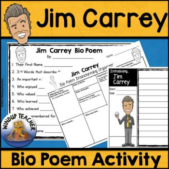 Preview of Jim Carrey Biography Poem Activity and Writing Paper