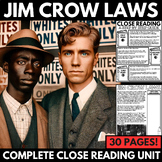 Jim Crow Laws - Racial Segregation - Black History Close R