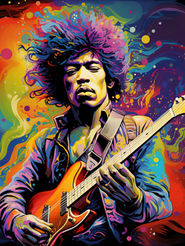 Preview of Jimi Hendrix - The Guitar Prodigy: Digital Print