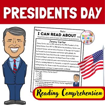 Preview of Jimmy Carter / Reading and Comprehension / Presidents Day