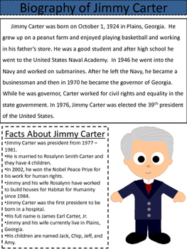 Jimmy Carter Reading and Writing Lessons by Loads of Literacy | TpT