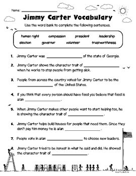 Jimmy Carter: Vocabulary by TeachingRaptor | Teachers Pay Teachers