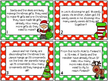 Jingle All the Way- Addition and Subtraction with Regrouping Word Problems