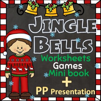 Preview of Christmas Song/Jingle Bells/Worksheets, Games, Mini-book, Presentation