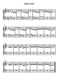 Jingle Bells Alpha Notes 5 finger - Easy Piano - Digital Sheet Music
