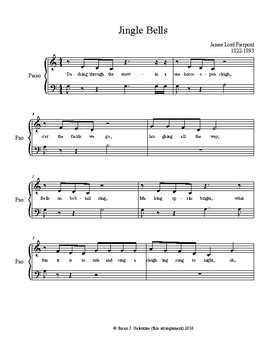 Jingle Bells in C Major - easy version Sheet music for Piano (Solo)