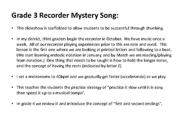 Preview of Jingle Bells Grade 3 Recorder Scaffolded Lesson