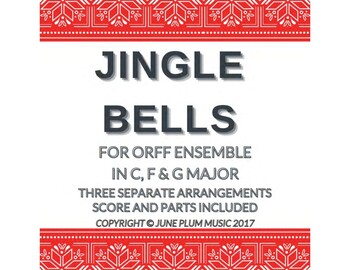 Preview of Jingle Bells for Orff or Marimba Ensemble 3 arrangements