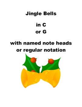 Jingle Bells - C Major (with note names) by Traditional - C