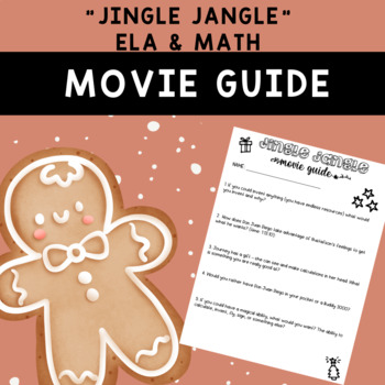 Preview of Jingle Jangle Movie Guide Math & ELA Worksheet + Discussion Questions
