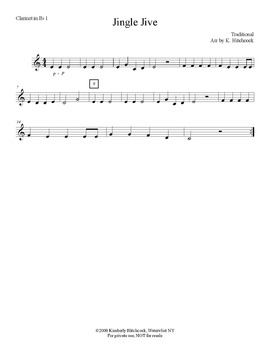 Preview of Jingle Jive – VERY EASY- Beginning Band arrangement – Very Flexible