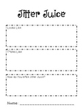 Jitter Juice Writing Activity