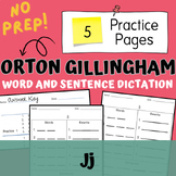 Jj Dictation Words and Sentences Orton Gillingham | Scienc