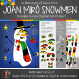 Joan Miró Snowmen Art Lesson - Interactive Google Slides - Winter Art Lesson