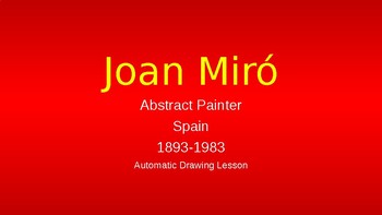 Preview of Joan Miro Powerpoint