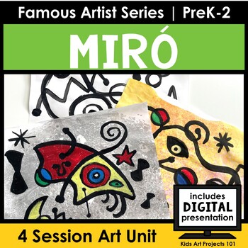 Preview of Joan Miró Art Project Famous Artist Elementary Art Lessons K-2