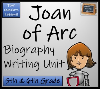 Preview of Joan of Arc Biography Writing Unit | 5th Grade & 6th Grade