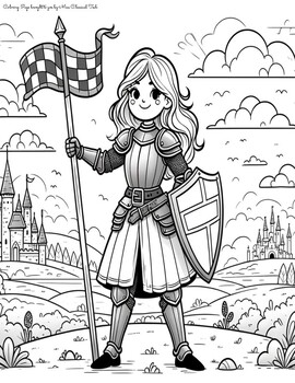 Preview of Joan of Arc Coloring Page