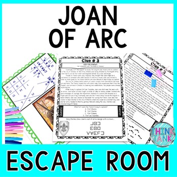 Preview of Joan of Arc ESCAPE ROOM - Reading Comprehension