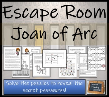 Preview of Joan of Arc Escape Room Activity