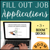 Job Application Practice | BOOM CARDS Activity | SPED Voca