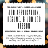 Job Application, Resume, and Job Log Lesson Plan