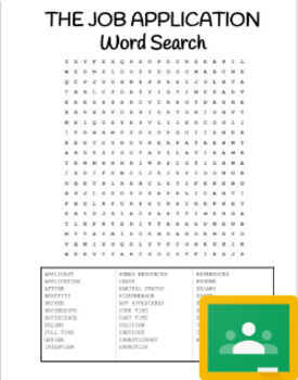 job application word search printgoogle tpt