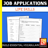 Job Applications & Life Skills Lessons - Filling Out Forms