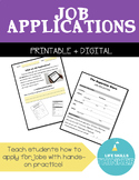 Job Applications (special education transition, life skills)