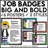Job Badges for STEM and Science in Big Bold Colors