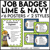 Job Badges for STEM and Science in Lime and Navy