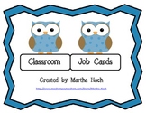 Job Cards - Owl Theme