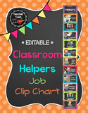 Job Chart "Classroom Helpers"  - Cute Polka Dots and Chalk