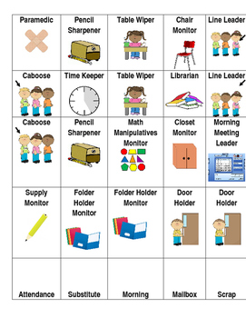 Job Chart Labels by Behavior Management and Beyond | TpT