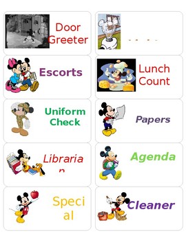 Mickey Mouse Job Chart