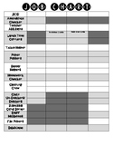 Job Chart sign-up for 4 classes