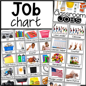 Job Chart with Real Photgraphs by Pocket of Preschool - Jackie Kops