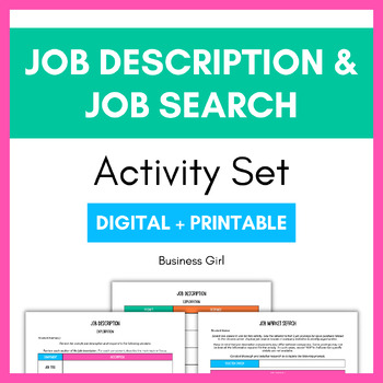 Preview of Job Description and Job Market Search Activity Set