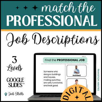 Preview of Job Descriptions Professional Careers | Digital Activity | Google Slides™