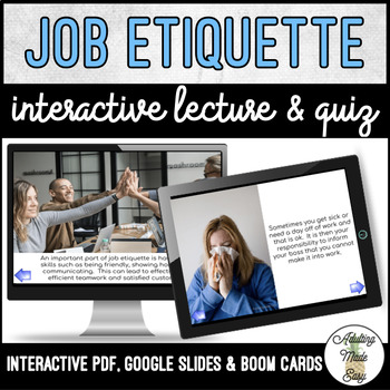 Preview of Unit 7 Job Etiquette - Digital Interactive Lecture