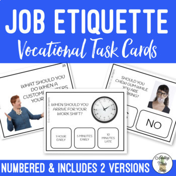Preview of Job Etiquette Task Cards