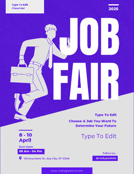 Preview of Job Fair & We Are Hiring Flyers (4) Fully Customize your Flyer Ready to Edit!