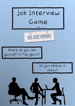 Job Interview Game - ESL/EFL Speaking Activity by Miss V Teaching Material