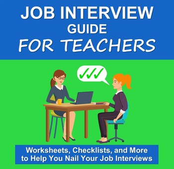 Preview of Job Interview Guide for Teachers - Easy-to-Use Workbook with Practice Exercises