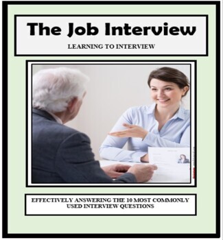 Preview of JOB INTERVIEW, INTERVIEWING, Employment, Vocational, Career Exploration