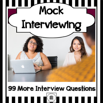 Preview of Job Interview Questions and Activities - High and Middle School Work Readiness